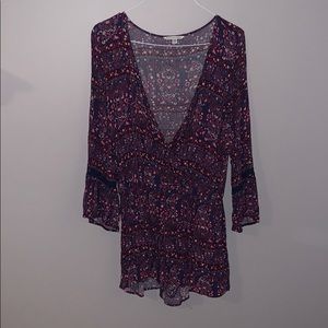 American eagle purple flower romper